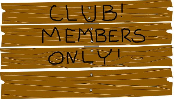 Members Only Sign