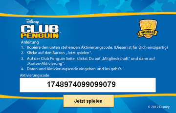 Membership Card Club Penguin Numbers