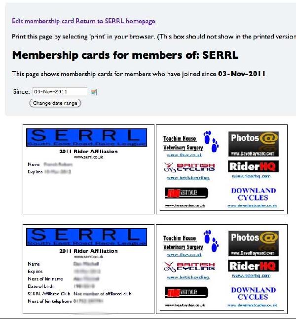 Membership Card Examples