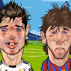 Messi Vs Ronaldo Cartoon