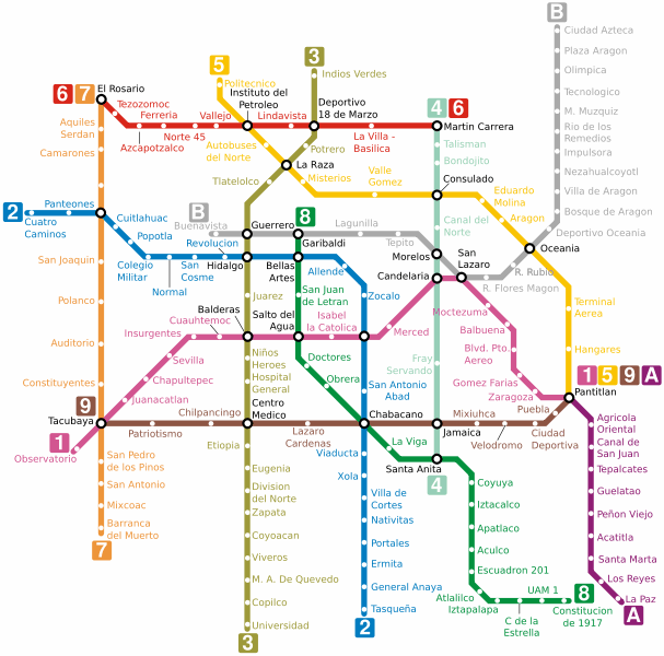 Metrobus Mexico City Map