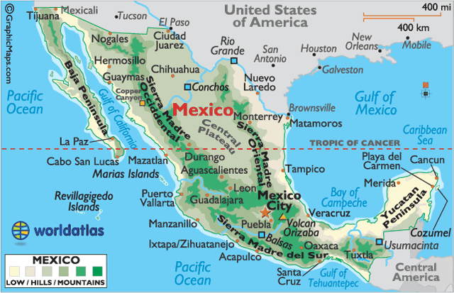 Mexico Cancun Map