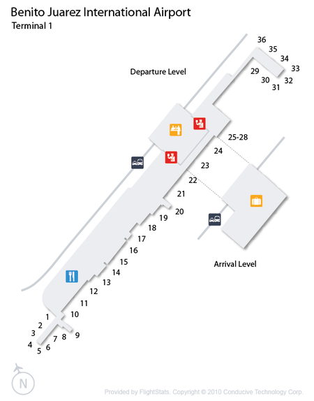 Mexico City Airport Map