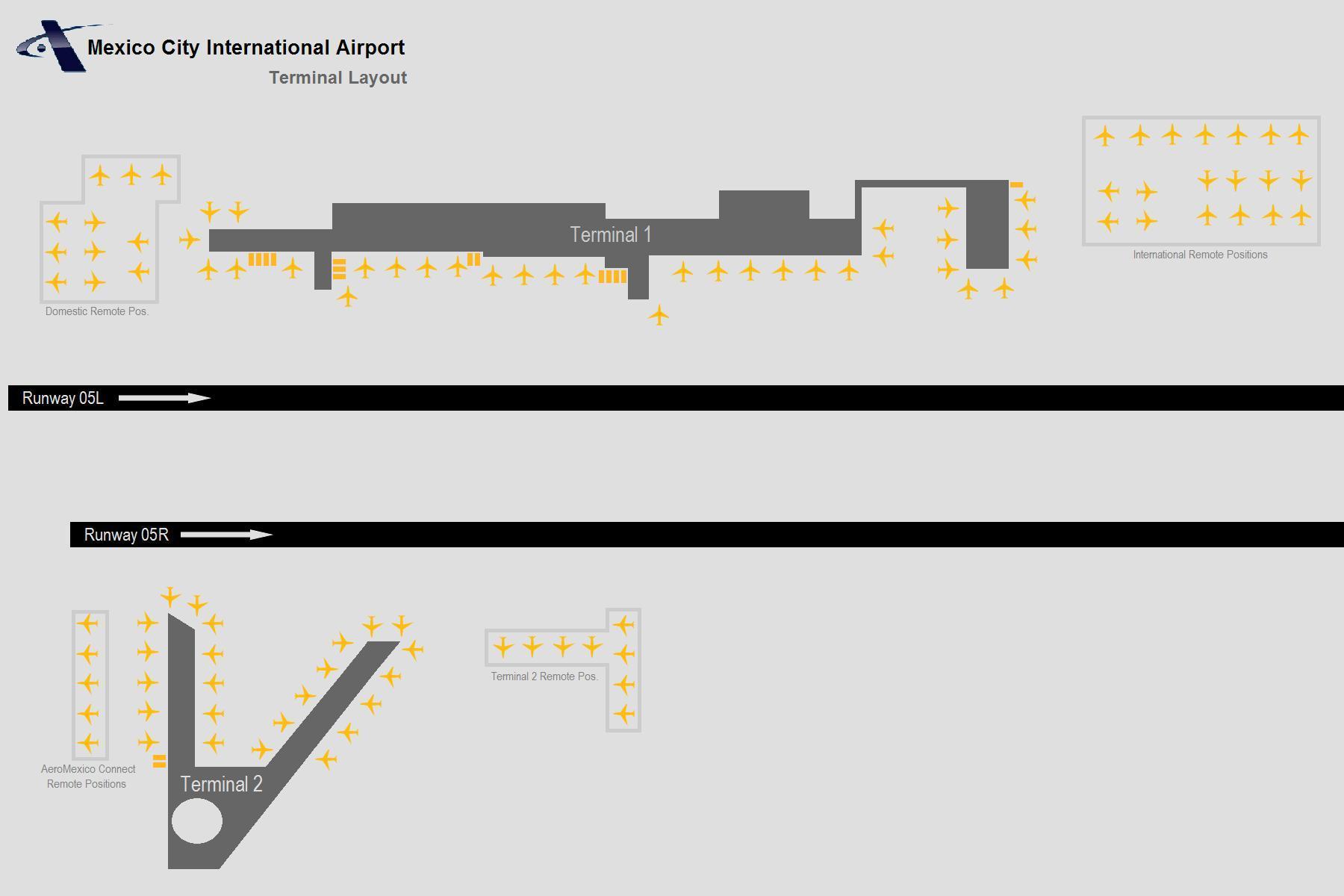 Mexico City Airport Map Terminal 2