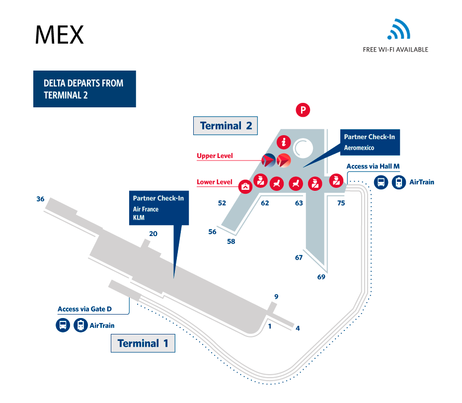 Mexico City Airport Terminal Map