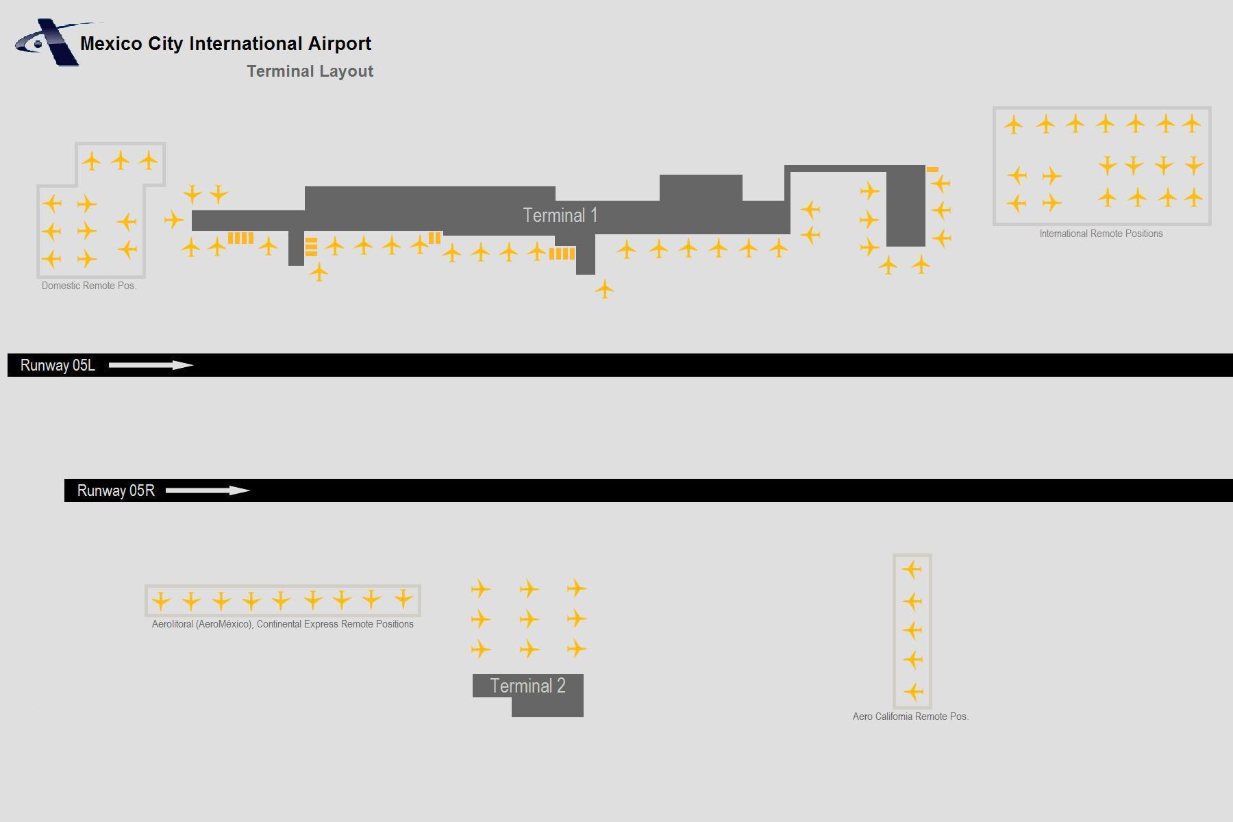 Mexico City Airport Terminal Map