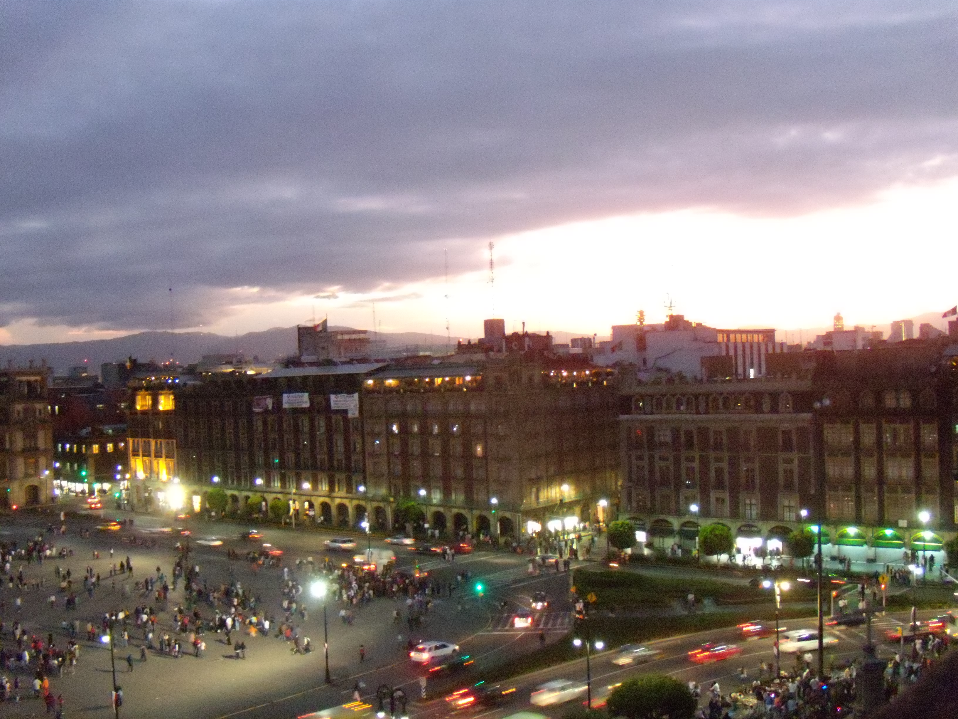 Mexico City Streets At Night