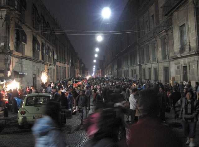 Mexico City Streets At Night