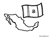 Mexico Flag Coloring Page