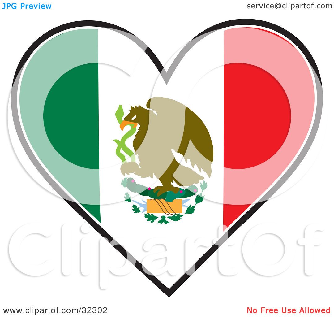 Mexico Flag Eagle Coloring Page