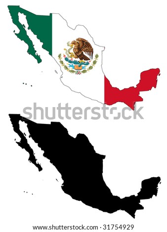 Mexico Flag Symbol Drawing