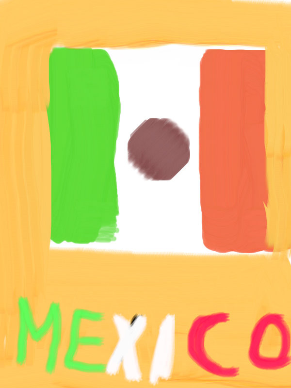 Mexico Flag Symbol Drawing