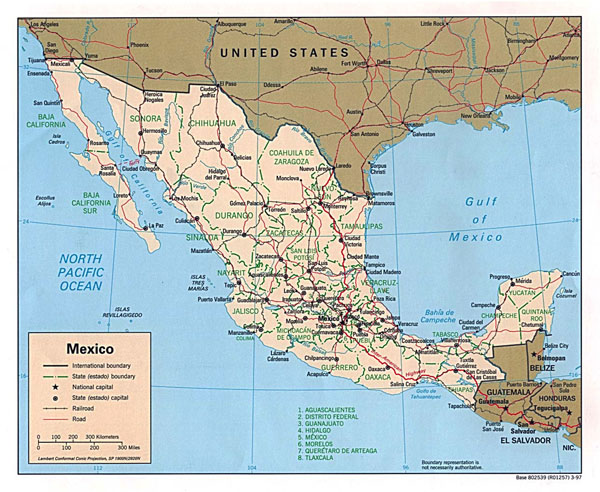 Mexico Map Cities