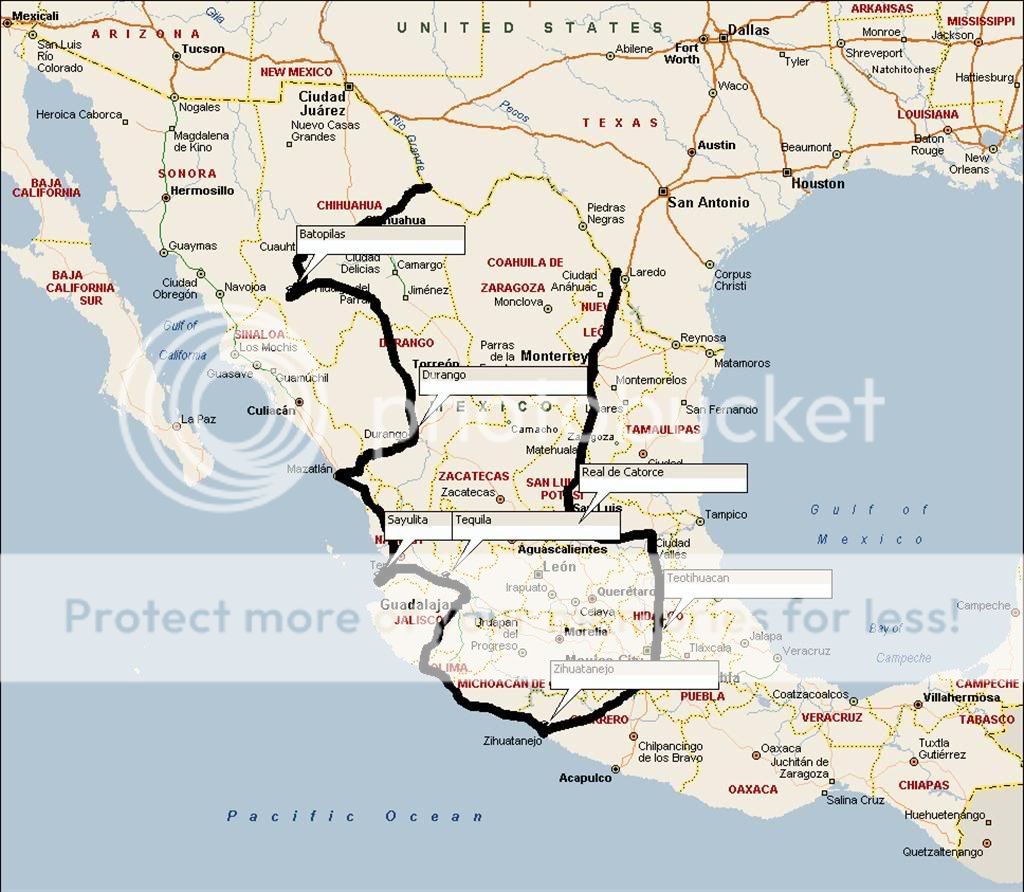 Mexico Map Cities