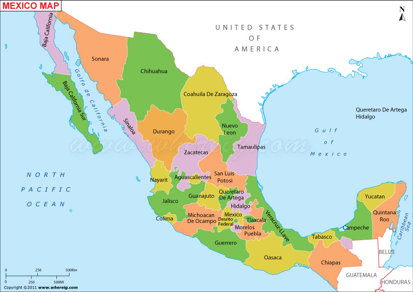 Mexico Map Cities