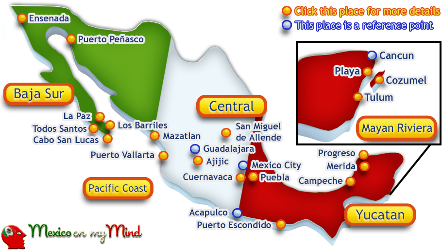 Mexico Map Cities