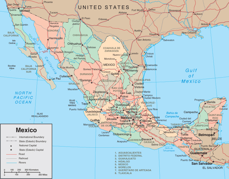 Mexico Map Cities