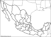 Mexico Map Outline