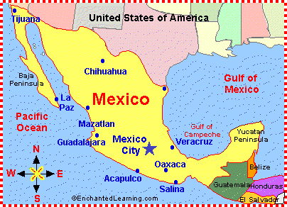 Mexico Map With States