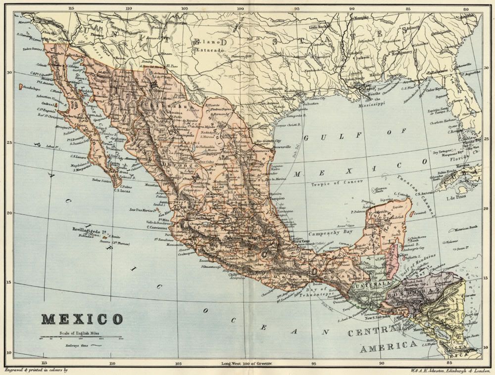 Mexico Map With States And Cities