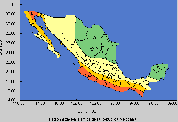 Mexico Mapa Azul