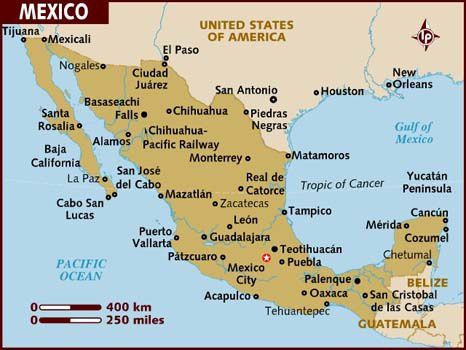 Mexico Mapa Ciudades