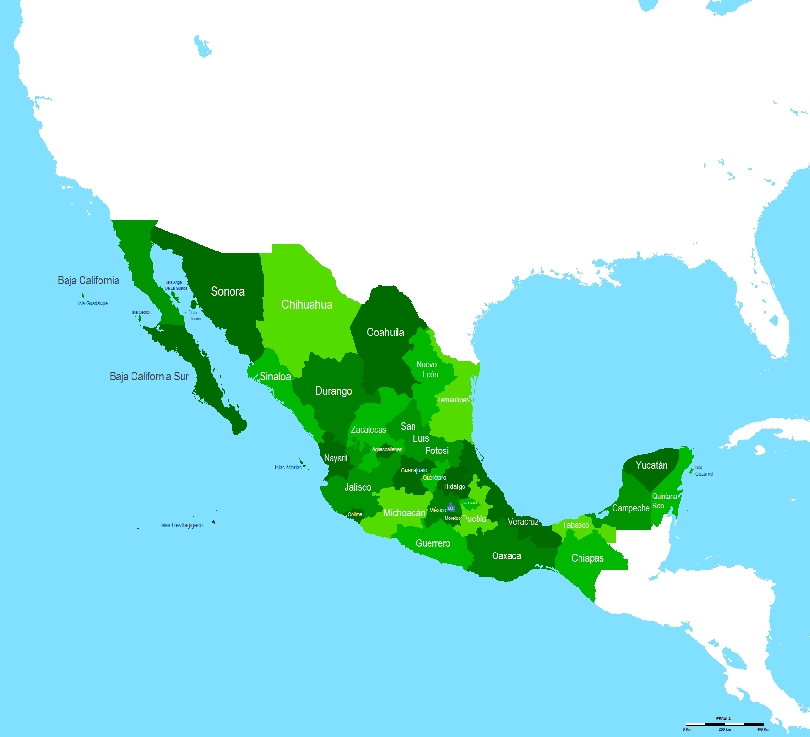 Mexico Mapa Estados