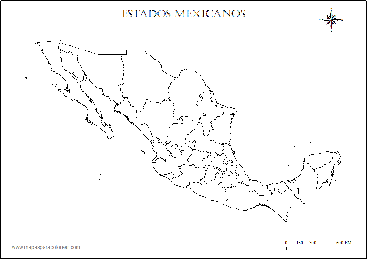 Mexico Mapa Estados