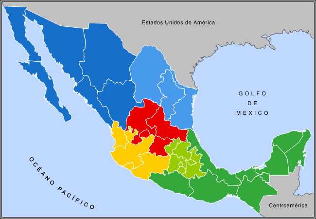 Mexico Mapa Estados