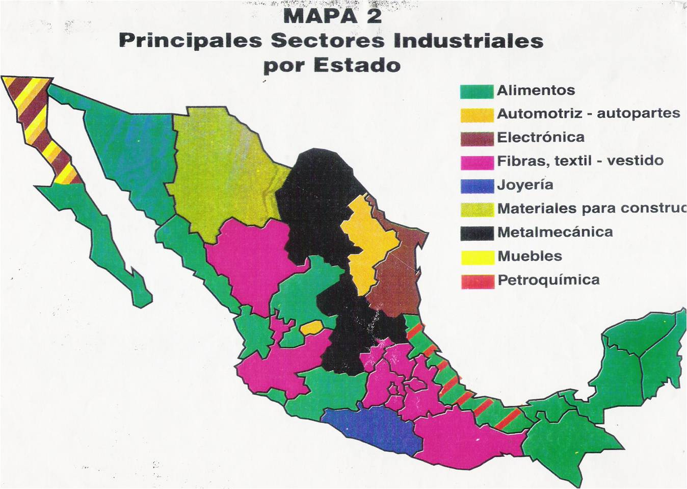 Mexico Mapa Estados Y Capitales