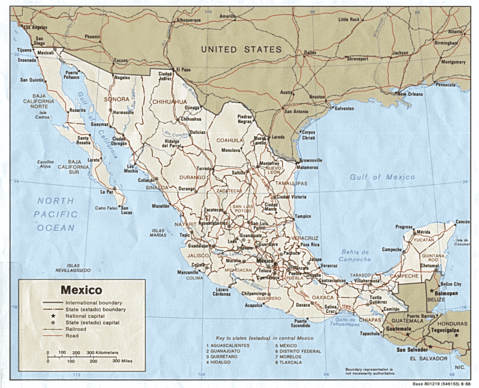 Mexico Mapa Politico