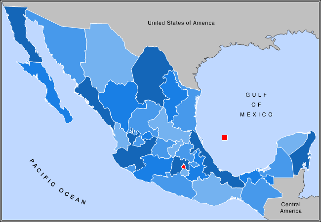 Mexico States And Capitals Map