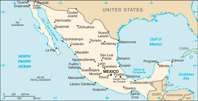 Mexico States And Cities