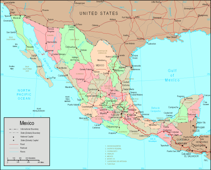 Mexico States And Cities