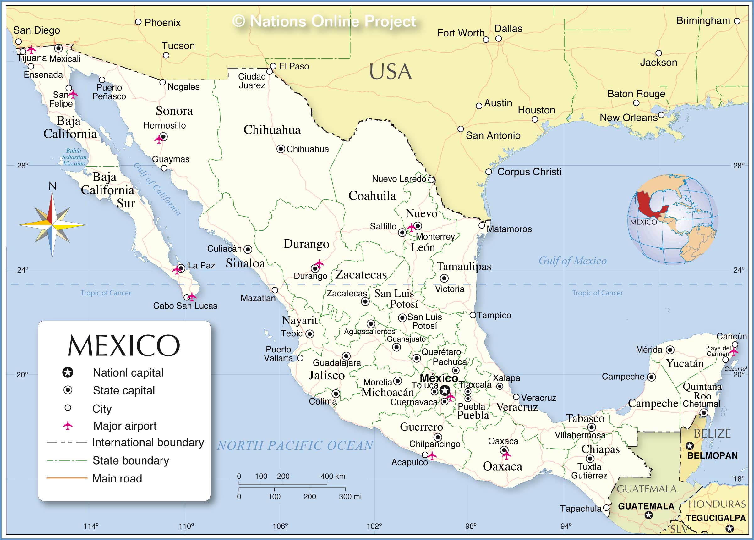 Mexico States Map