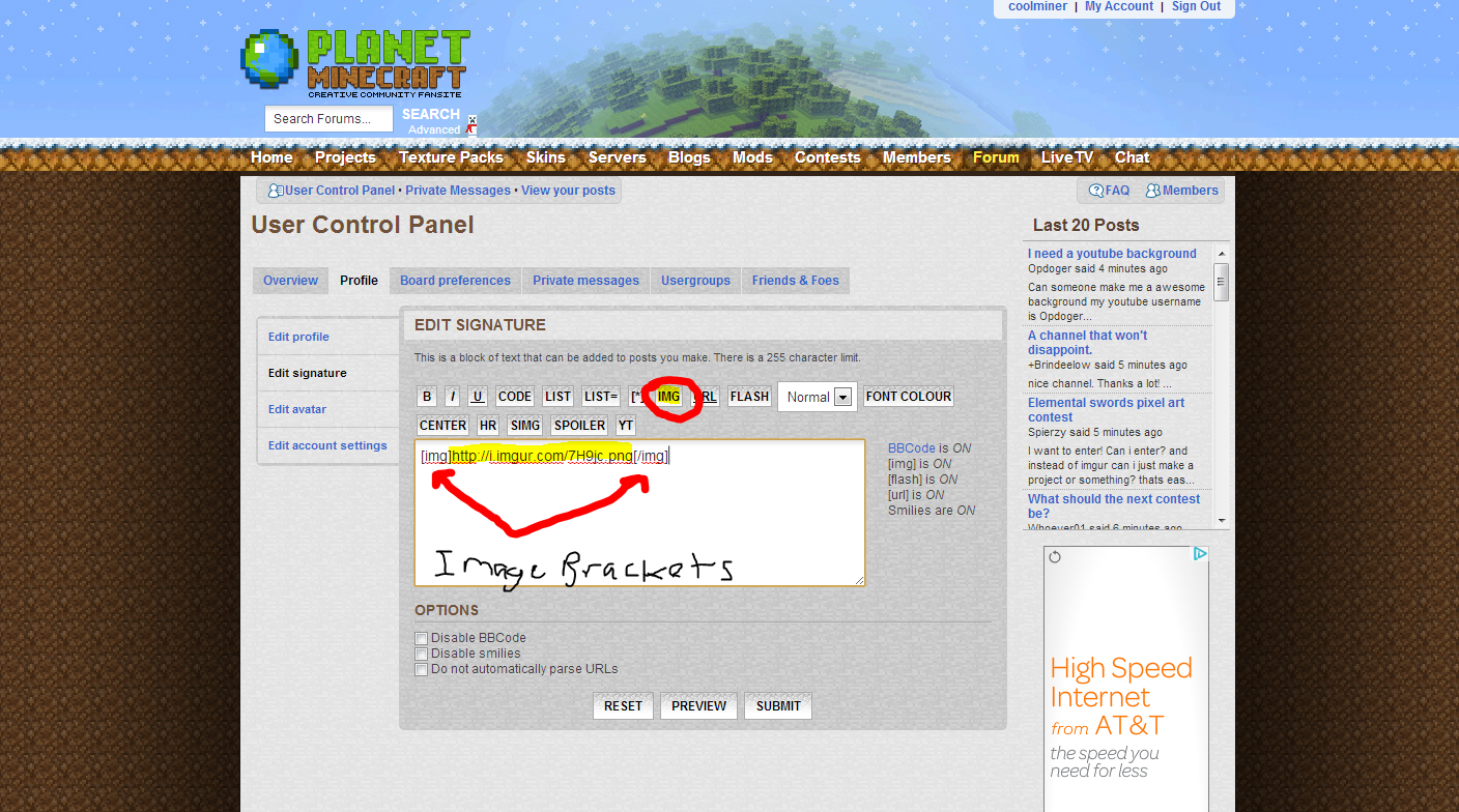 Minecraft Forum Signatures