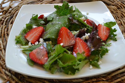 Mixed Greens Salad With Strawberries