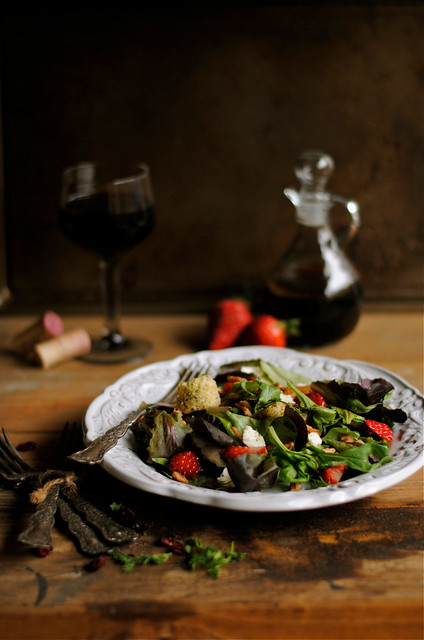 Mixed Greens Salad With Strawberries