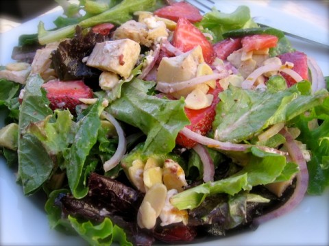 Mixed Greens Salad With Strawberries