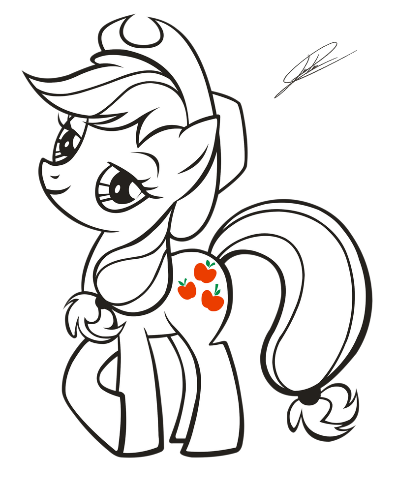 Mlp Coloring Pages Applejack