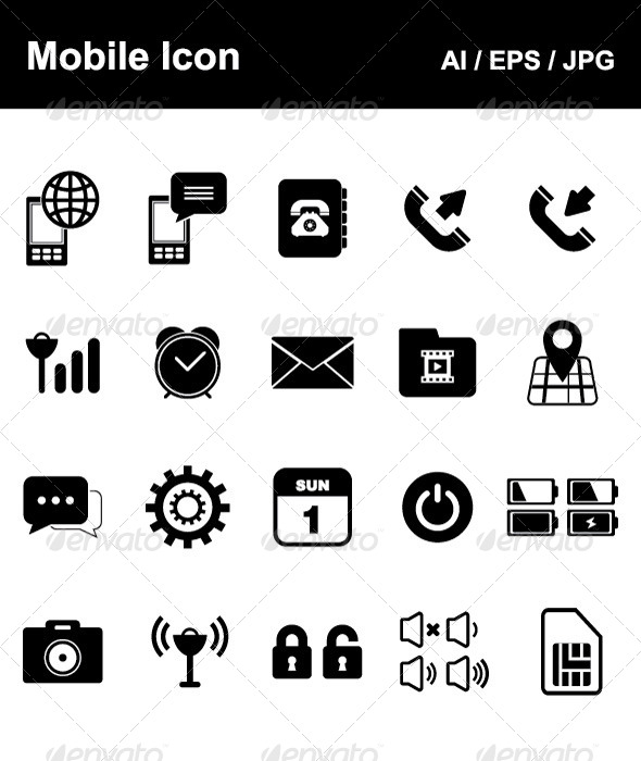 Mobile Icon Vector Free Download