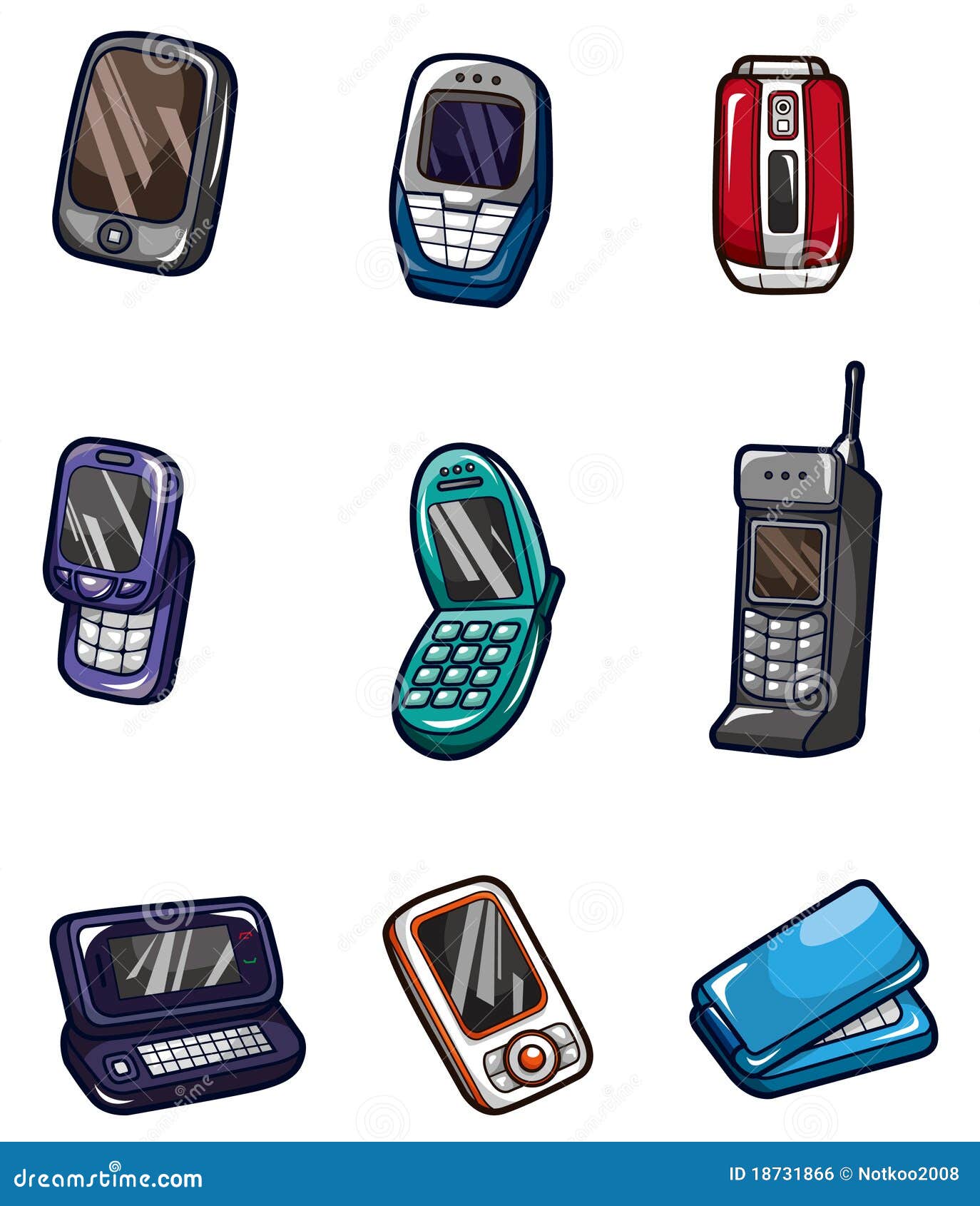 Mobile Phone Cartoon Images