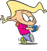 Mobile Phone Cartoon Texting