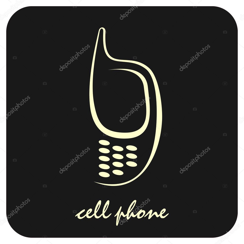 Mobile Phone Icon Black