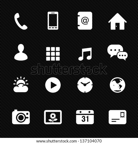 Mobile Phone Icon Black