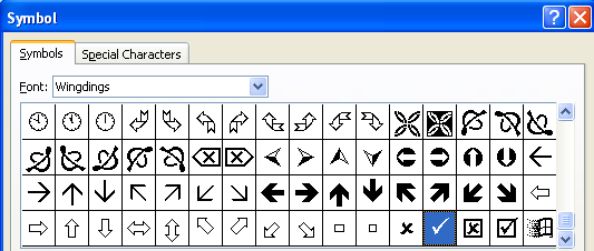 Mobile Phone Symbol Wingdings