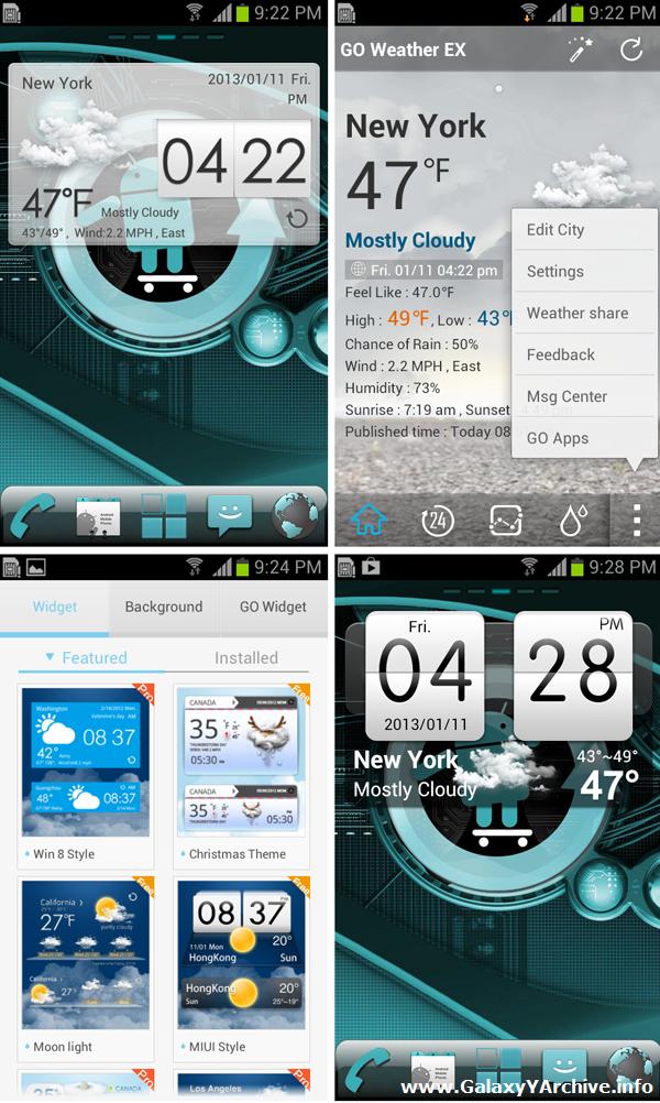 Mobile Themes For Samsung Galaxy Young