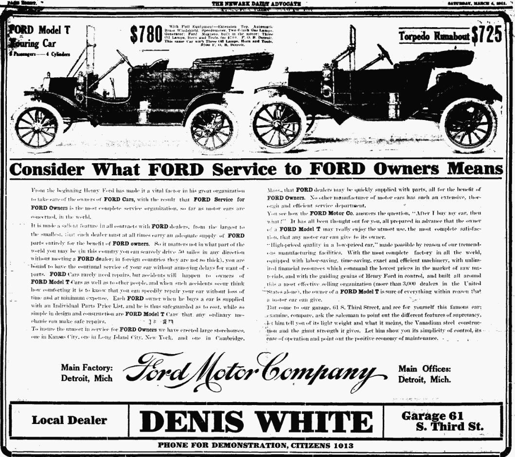 Model T Ford 1920 Advertisement