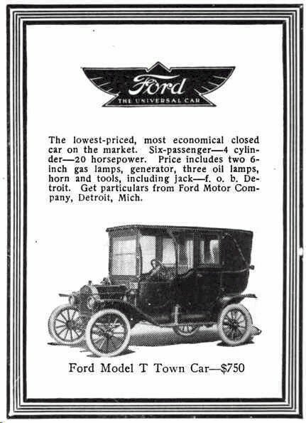 Model T Ford 1920 Advertisement