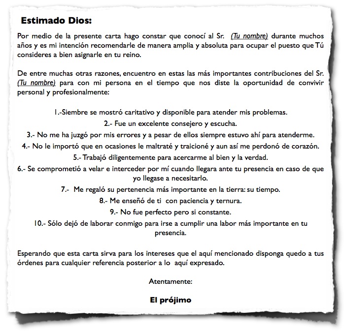 Modelos De Cartas De Recomendacion Personal